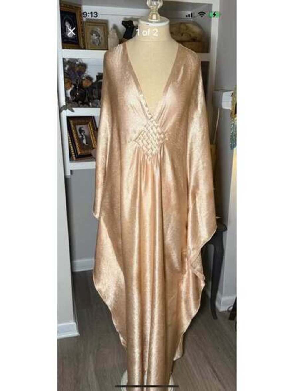Gold metallic caftan New! Gorgeous! XXL $20 - Picture 3 of 3